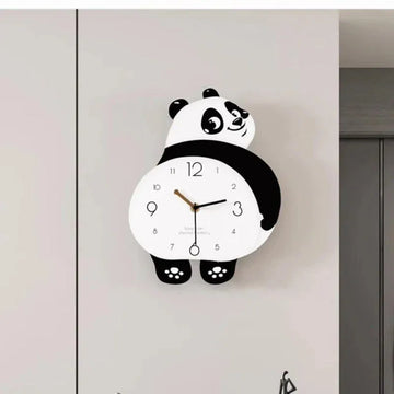 Panda Shape Wall Clock – Perfect For Kids’ Rooms, Living Rooms, And Gifts (With Light)